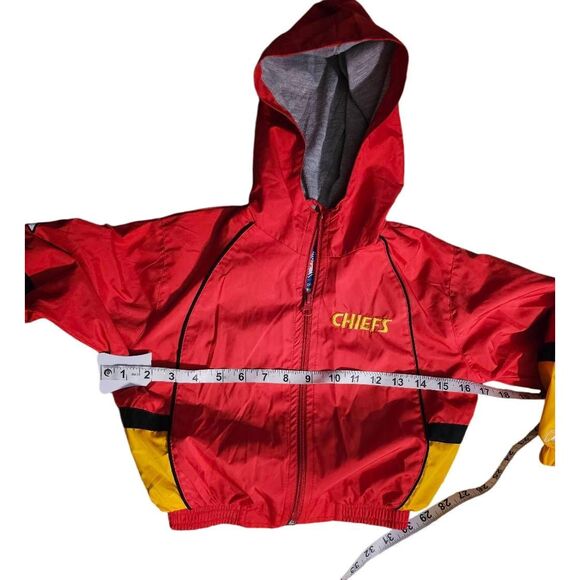 NFL Kanasas Chiefs Reebok Lined Hooded Full Zip Jacket 4T EUC Vintage - Picture 10 of 10